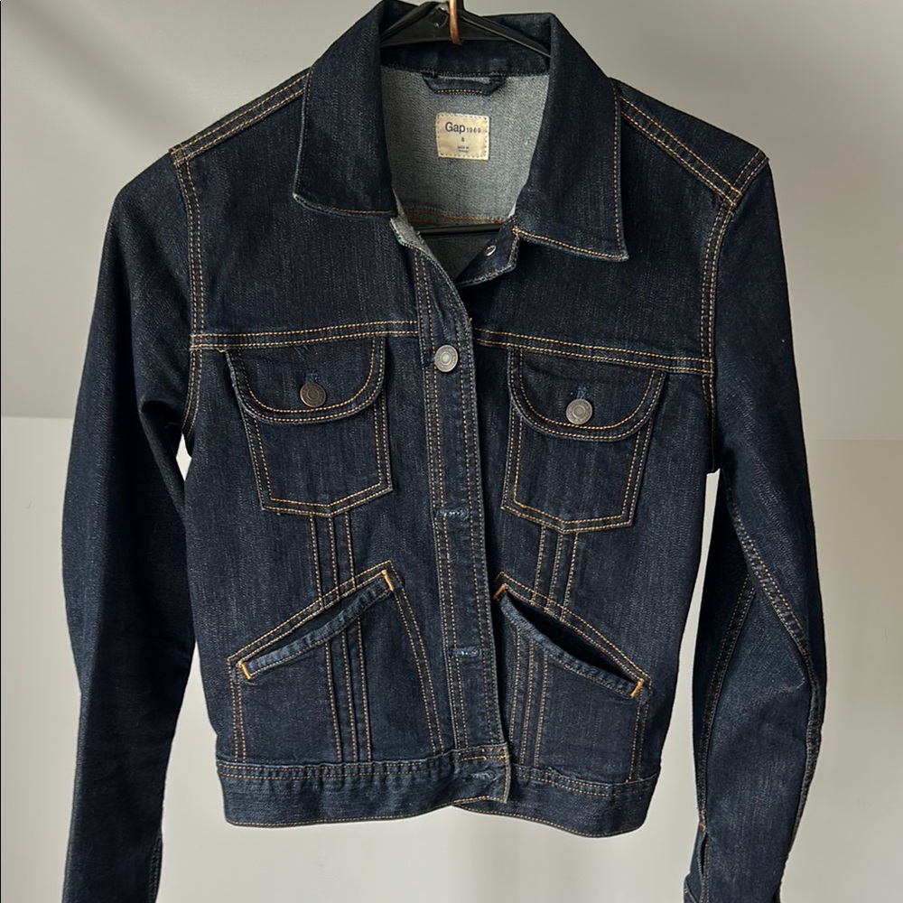 Gap Dark Indigo Denim Jacket Size Small